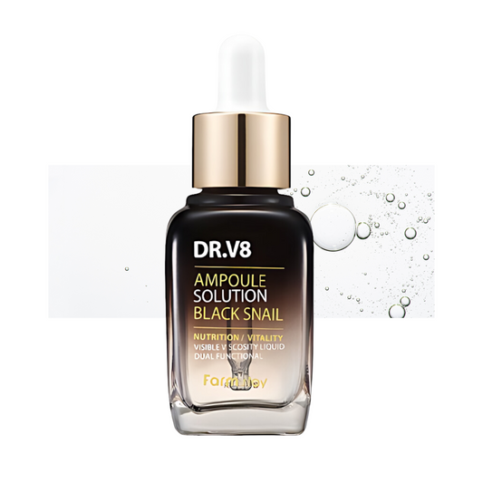 Dr V8 Black Snail Mucin Solution Ampoule